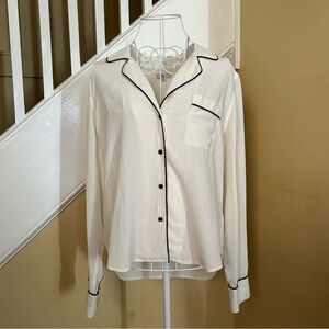 Rails Amara White Silk Blouse - Size Medium